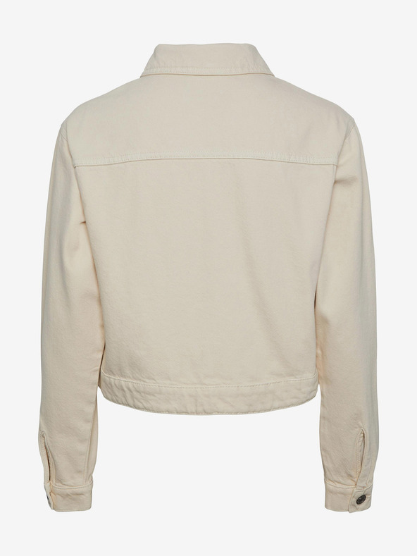 Pieces Krémszínű női farmerdzseki Pieces Tessie Tessie