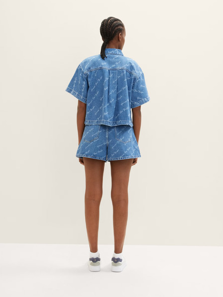 Tom Tailor Denim Kék női mintás farmer rövidnadrág Tom Tailor Denim Tom Tailor Denim
