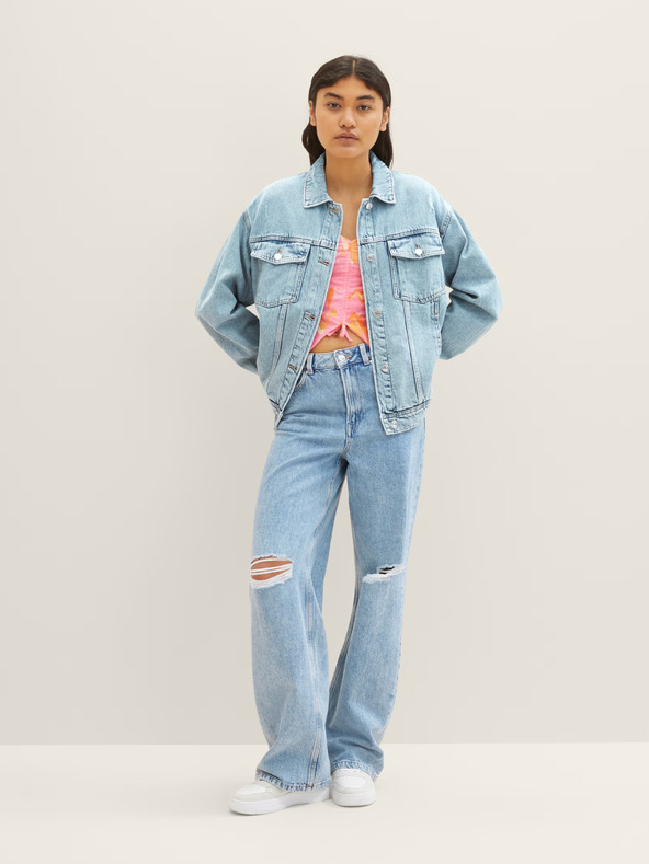 Tom Tailor Denim Világoskék női széles szabású farmernadrág Tom Tailor Denim