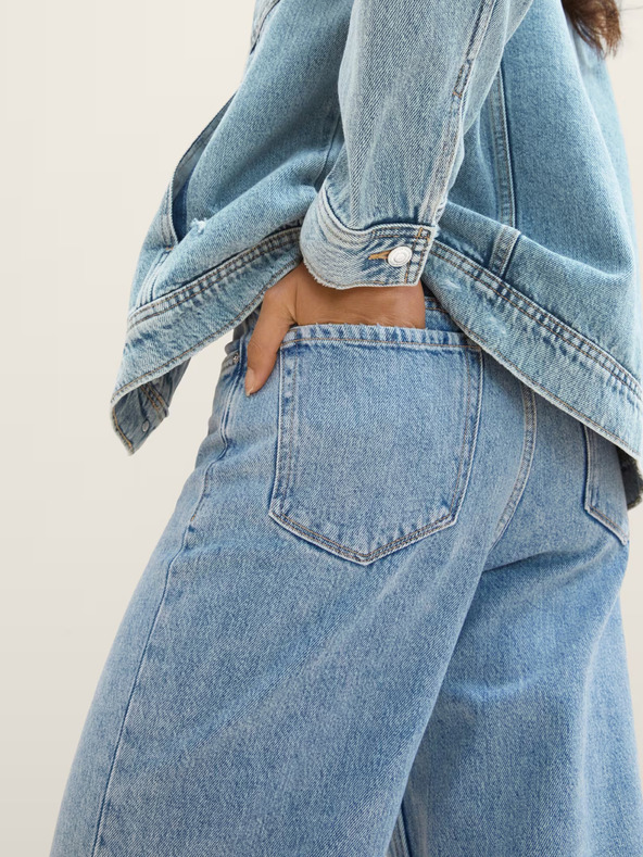 Tom Tailor Denim Világoskék női széles szabású farmernadrág Tom Tailor Denim