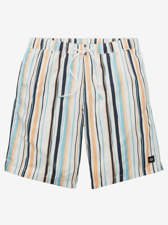 Tom Tailor Narancssárga és kék férfi csíkos fürdőruha Tom Tailor