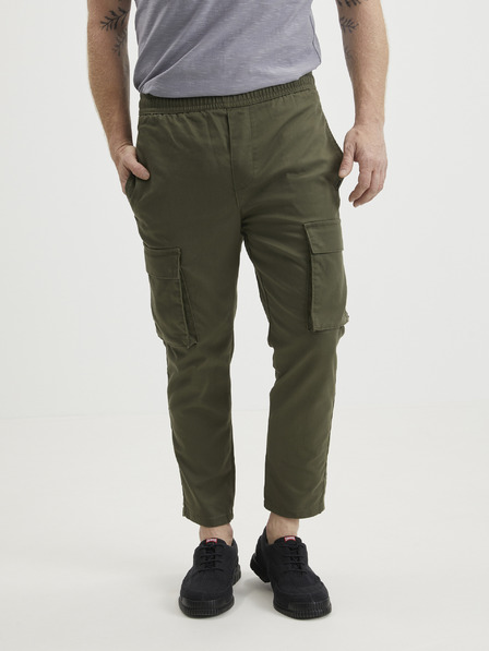 ONLY & SONS Khaki színű nadrág zsebekkel ONLY & SONS Rod