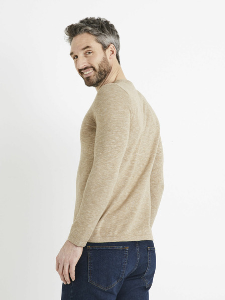 Celio Bézs színű férfi szürke pulóver Celio Delano