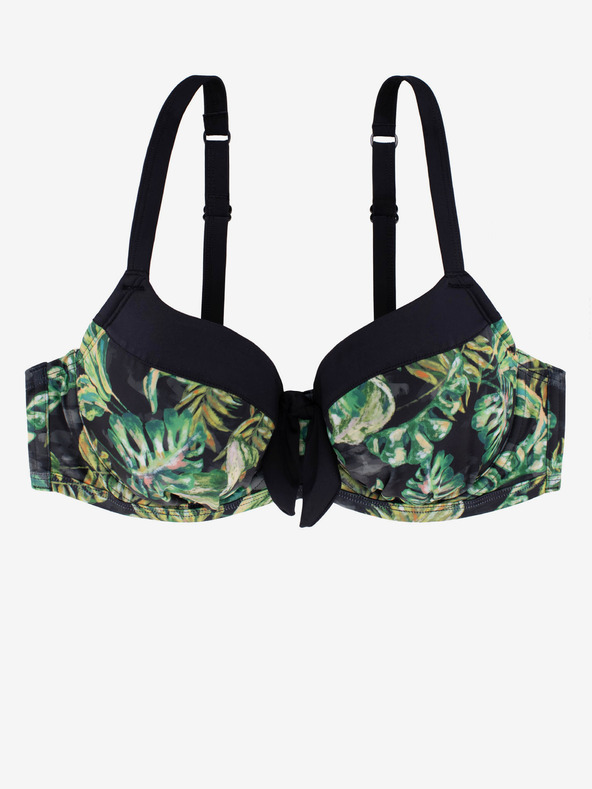 DORINA Fekete és zöld női mintás fürdőruha felső DORINA Kano DORINA Kano