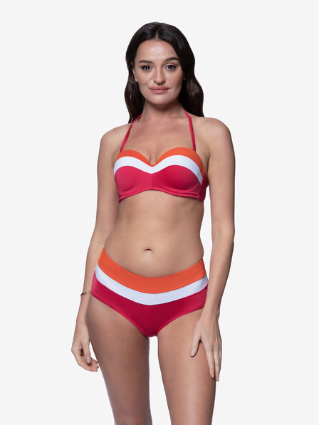 DORINA Narancssárga és rózsaszín női csíkos bikini alsó DORINA Lawaki