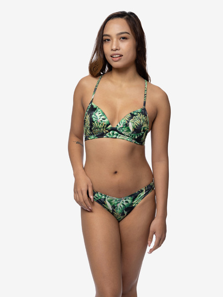 DORINA Fekete-zöld női mintás bikini alsó DORINA Kano