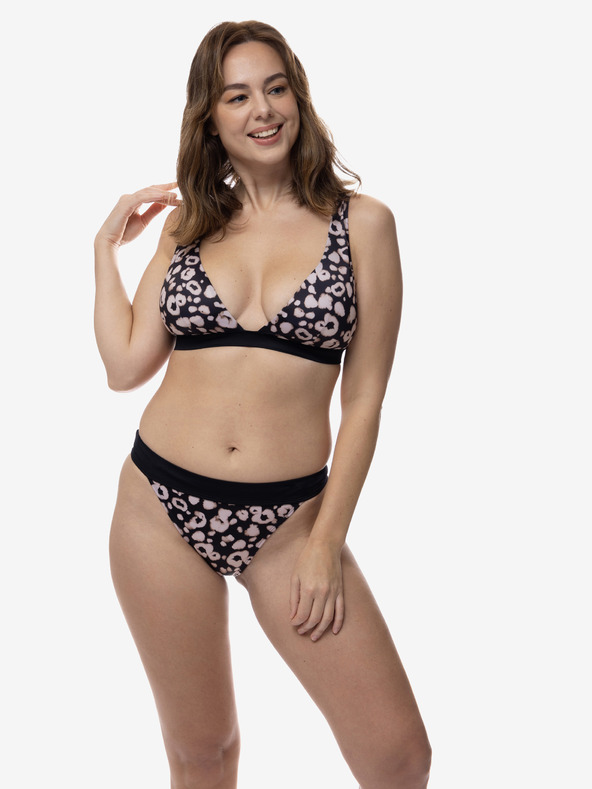 DORINA Rózsaszín és fekete női mintás bikinifelső DORINA Lagos Lagos