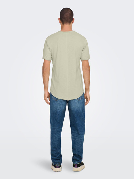 ONLY & SONS ONLY & SONS Benne világosszürke férfi csíkos basic ing