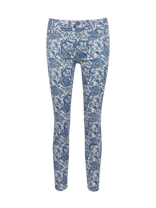 Orsay ORSAY kék női mintás, slim fit farmer