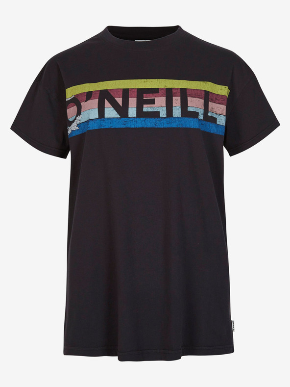O'Neill Fekete női nyomtatott póló O'Neill CONNECTIVE GRAPHIC LONG TSHIRT