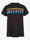 O'Neill Fekete női nyomtatott póló O'Neill CONNECTIVE GRAPHIC LONG TSHIRT