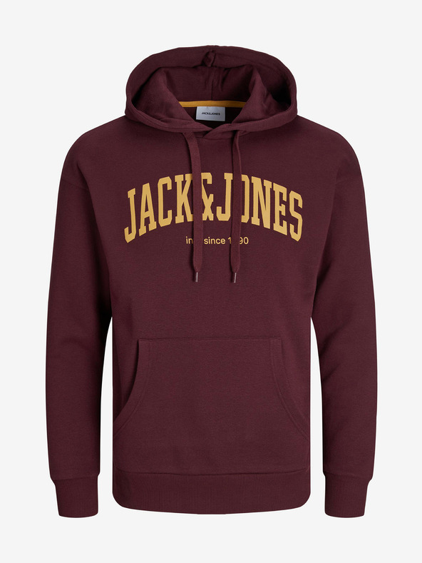 Jack & Jones Jack & Jones Josh férfi bordó színű kapucnis pulóver