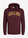 Jack & Jones Jack & Jones Josh férfi bordó színű kapucnis pulóver