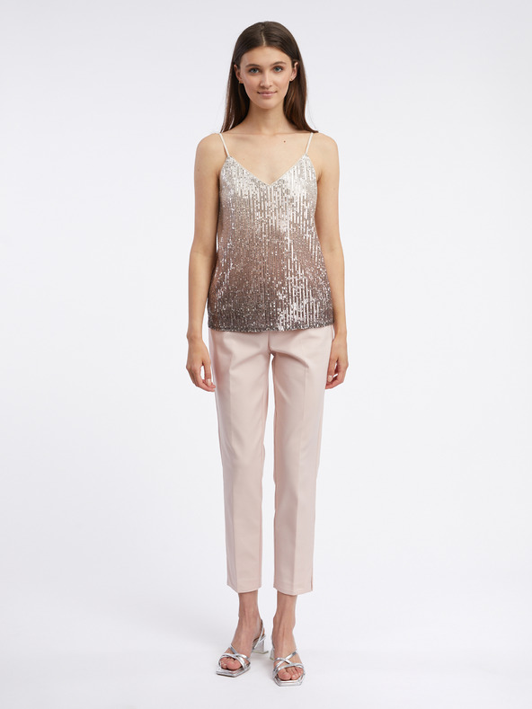 Orsay ORSAY bézs színű női flitteres felső