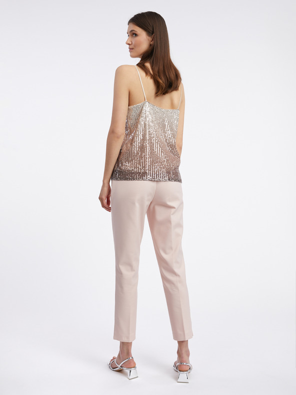 Orsay ORSAY bézs színű női flitteres felső