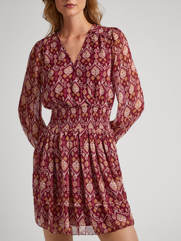 Pepe Jeans Piros női mintás ruha Pepe Jeans Gala