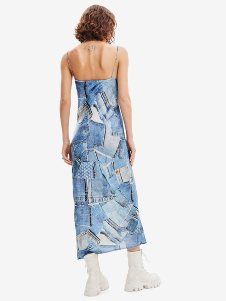 Desigual Kék női mintás maxi ruha Desigual Mississippi