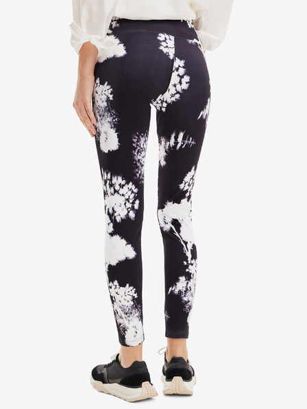 Desigual Fehér és fekete női mintás leggings Desigual Agnes