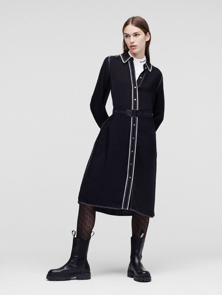 Karl Lagerfeld KARL LAGERFELD fekete pólóruha