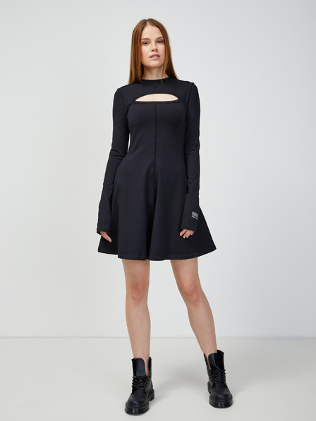 Versace Jeans Couture Fekete Versace Jeans Couture áttetsző ruha