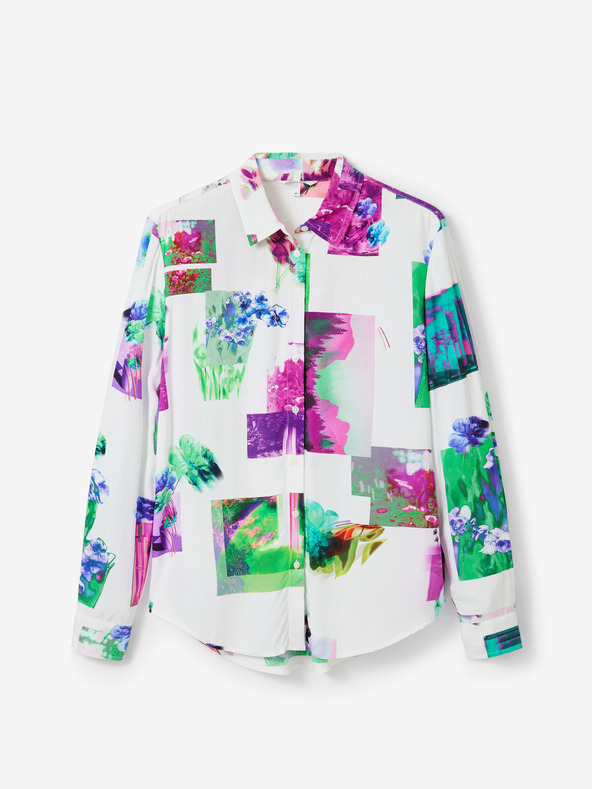 Desigual Zöld-fehér női mintás ing Desigual Trieste Trieste