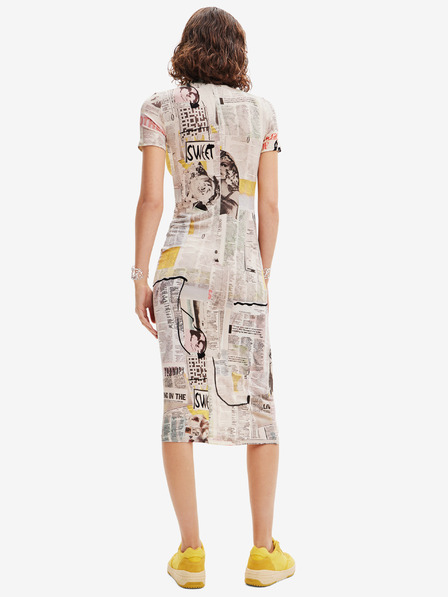 Desigual Bézs női mintás midi ruha Desigual Hírek