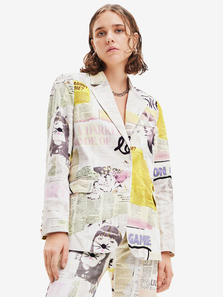 Desigual Fehér női Desigual Lia Lia mintás blézer