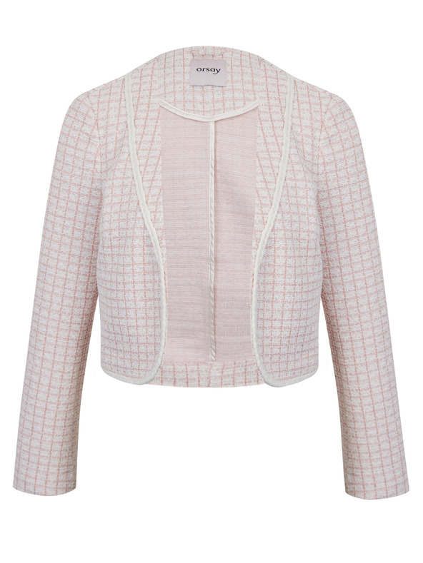 Orsay ORSAY világos roszaszín női tweed blézer