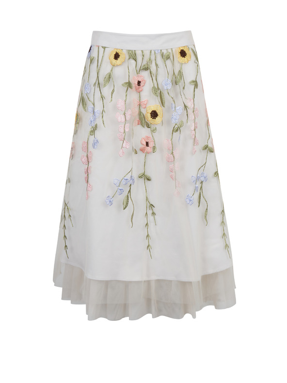 Orsay ORSAY krémszínű női virágos midi szoknya