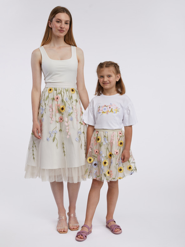 Orsay ORSAY krémszínű női virágos midi szoknya