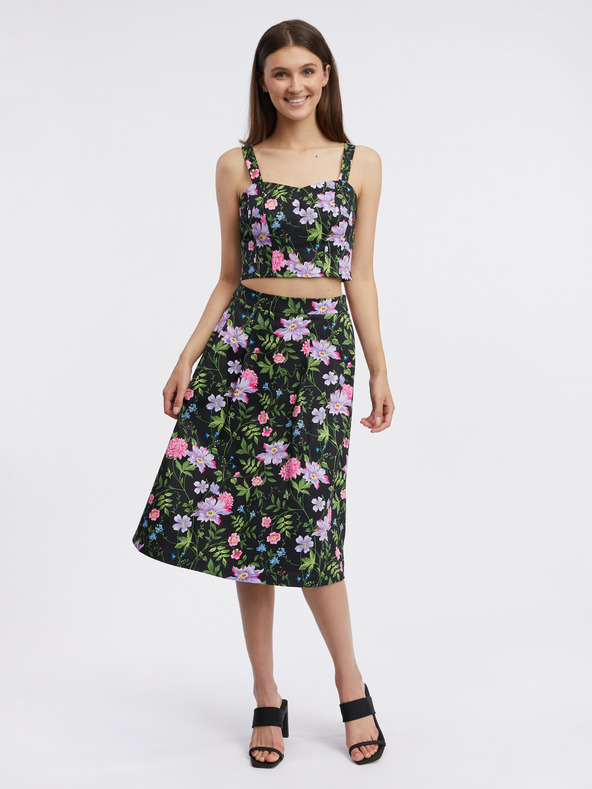 Orsay ORSAY fekete női virágos felső