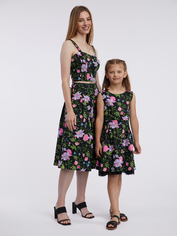 Orsay ORSAY fekete női virágos felső