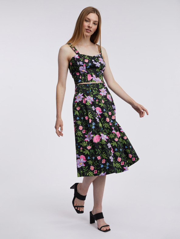 Orsay ORSAY fekete női virágos felső