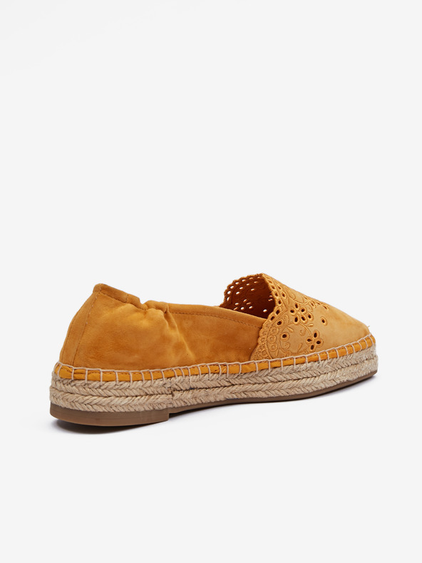 Tamaris Mustárszínű szarvasbőr espadrilles Tamaris