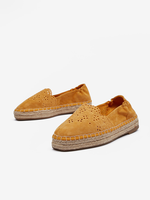 Tamaris Mustárszínű szarvasbőr espadrilles Tamaris