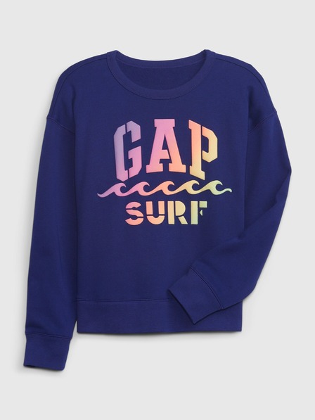 GAP Gyerek pulóver logóval és fleece béléssel GAP