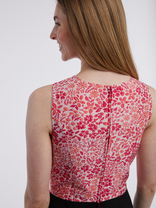 Orsay ORSAY rózsaszín és fekete női virágos overall