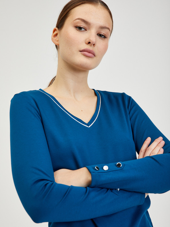 Orsay ORSAY kék hosszú ujjú női póló