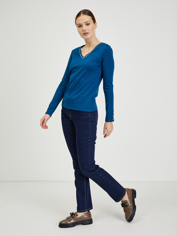 Orsay ORSAY kék hosszú ujjú női póló