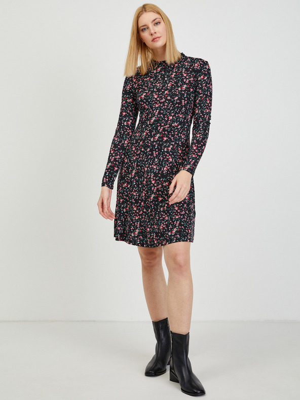 Orsay ORSAY fekete virágmintás női ruha