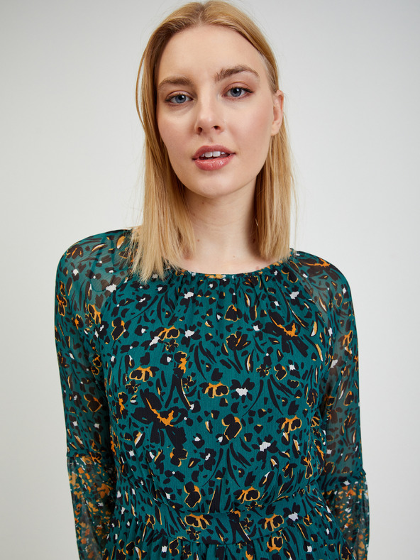 Orsay ORSAY petróleumzöld mintás női ruha