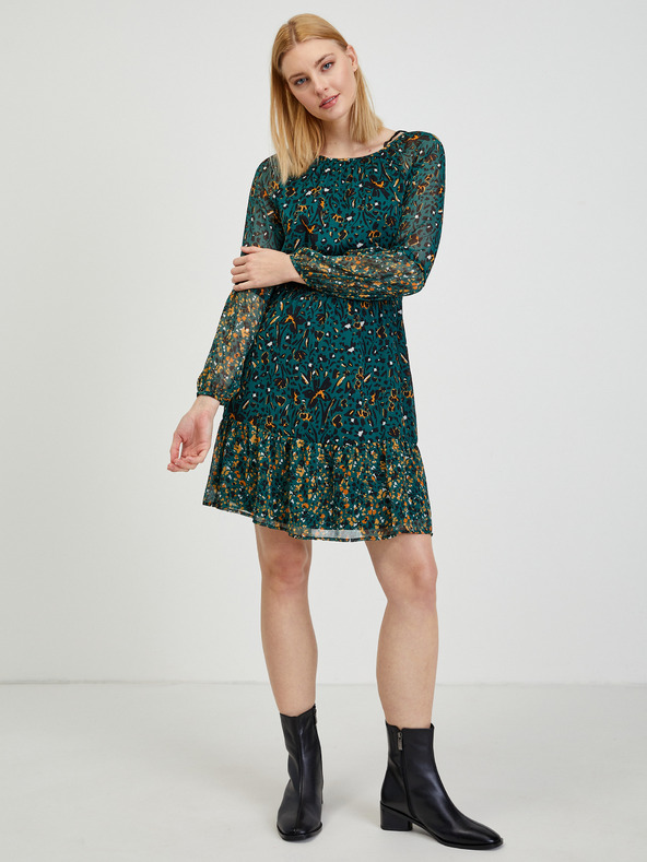 Orsay ORSAY petróleumzöld mintás női ruha