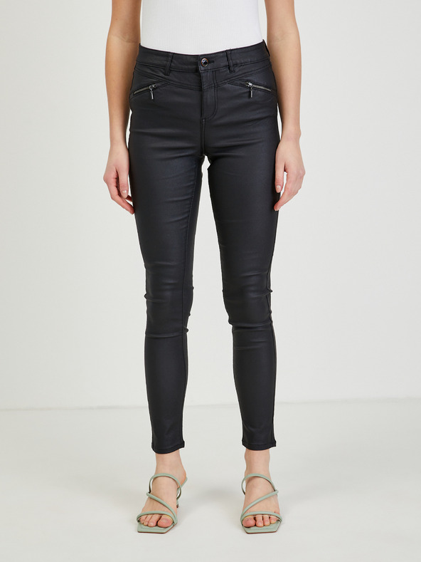 Orsay ORSAY fekete műbőr női nadrág