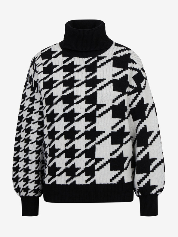 Orsay ORSAY fekete-fehér mintás női pulóver