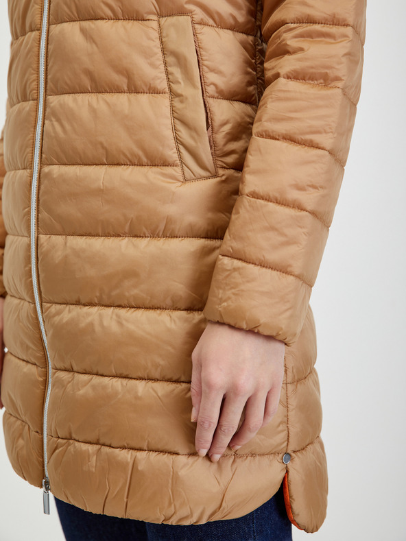 Orsay ORSAY világosbarna steppelt női télikabát