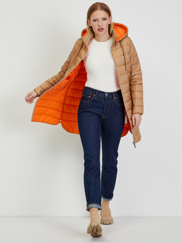 Orsay ORSAY világosbarna steppelt női télikabát