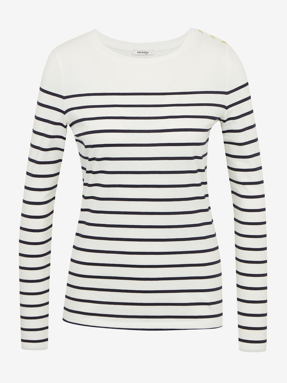 Orsay ORSAY fekete-fehér női csíkos póló