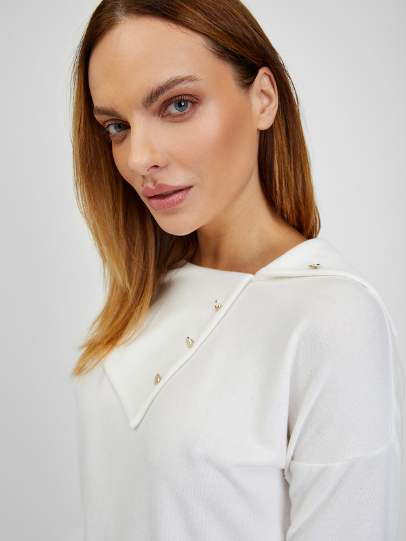 Orsay ORSAY fehér női póló díszítő elemekkel