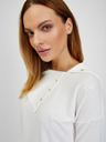 Orsay ORSAY fehér női póló díszítő elemekkel