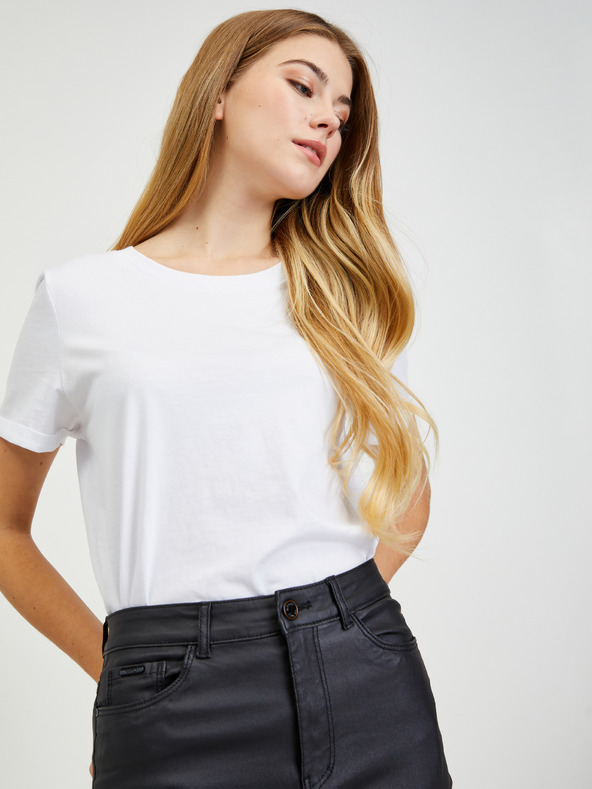 Orsay ORSAY fekete műbőr női nadrág